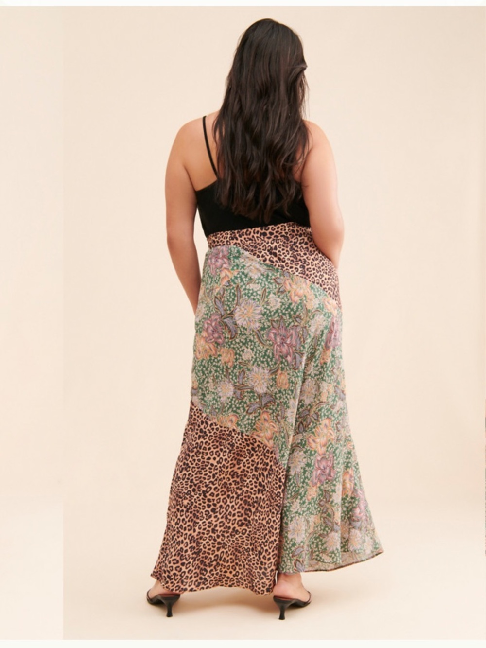 Kachel Anthropologie Floral Leopard Slip Skirt 18 - Picture 2 of 5